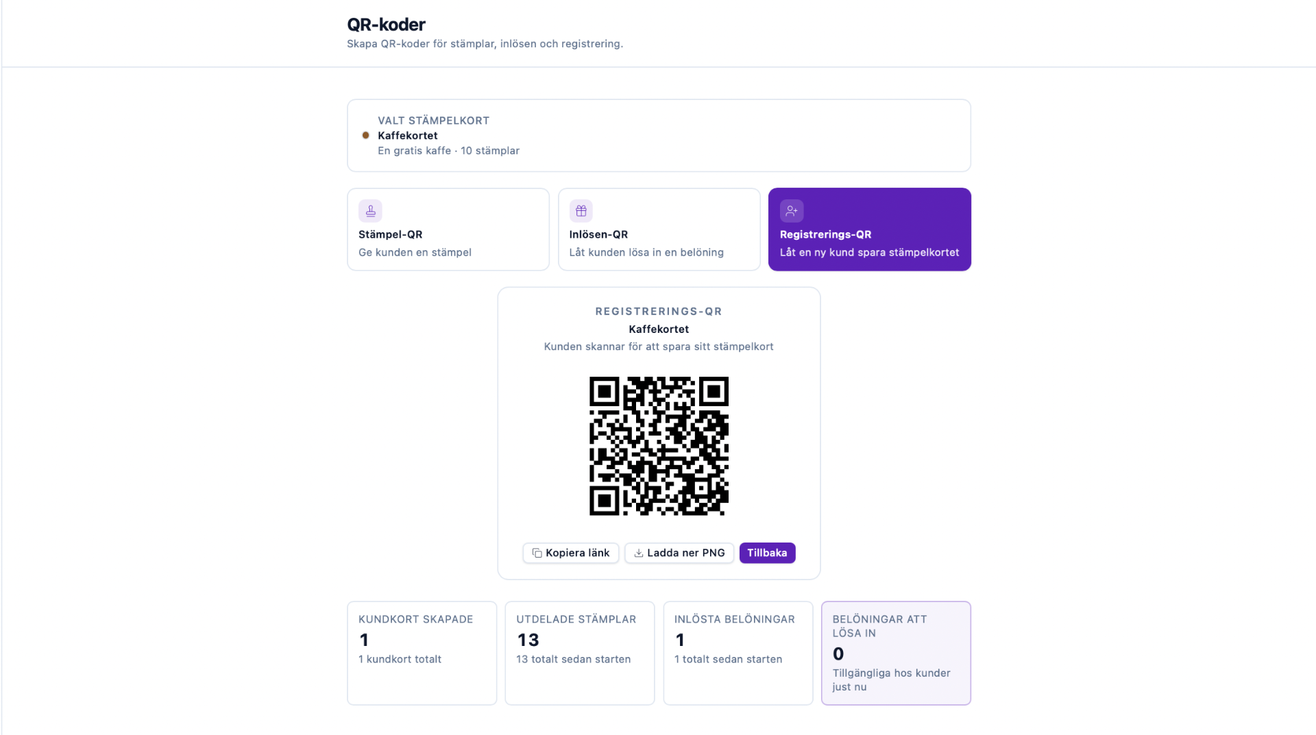 Kassan — QR-koder