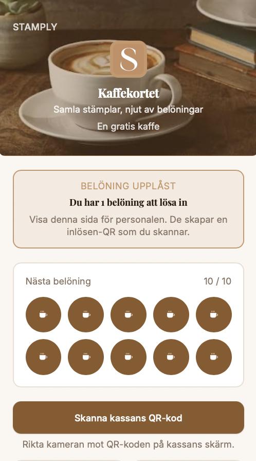 Belöning upplåst